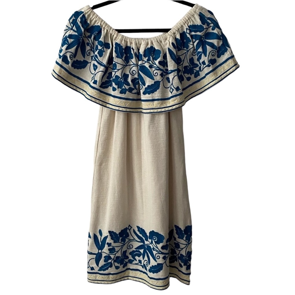 Maison Scotch Embroidered Off the Shoulder Dress - Picture 3 of 14